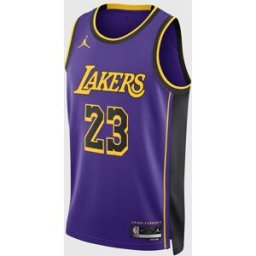 Nike NBA Canotta Los Angeles Lakers LeBron James 23 Viola Uomo L