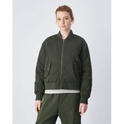Champion Giacca Bomber Utility Verde Donna L