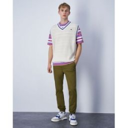 Champion Pantaloni Con Polsini e Laccetti Verde Uomo S