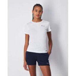 Champion T-Shirt Girocollo Con Logo Champion Piccolo Bianco Donna XS