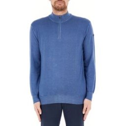 PAUL & SHARK Maglione mezza zip BLU CHIARO XXL