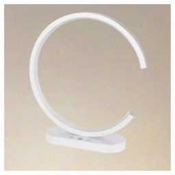 Trade Shop - Lampada Da Tavolo Led 12w Design Curva Bianco Touch Scrivania Comodino Ip20 32736 -