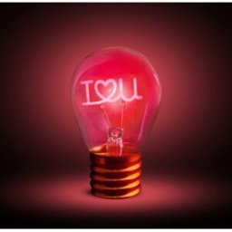 altri brand Lampadina decorativa led I love you ricaricabile