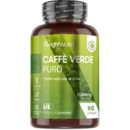 WeightWorld Caffè Verde 90 Capsule 21.000mg Acido Clorogenico per Dimagrimento