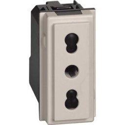 BTicino PRESA BIPASSO LIVING NOW 2P+T 10/16A 250Vac COLOR SABBIA