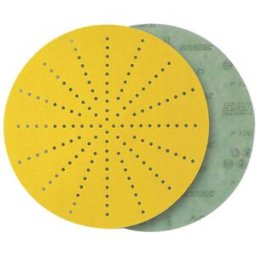 Sait 10 DISCHI ABRASIVI Ø225 mm GRANA 100 MULTIFORO ATTACCO A STRAPPO PER CARTEGGIATRICE