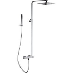 Marvel COLONNA DOCCIA ERMES 1 GETTO CROMO SOFFIONE INOX 250x250 mm MISCELATORE TERMOSTATICO