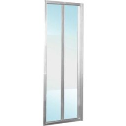 Tecnomat PORTA DOCCIA VITA SOFFIETTO 67-72 H195cm VETRO TEMPERATO SERIGRAFATO 6mm PROFILI ARGENTO LUCIDO