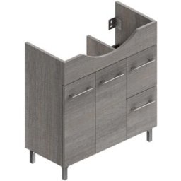 Tecnomat BASE PER LAVABO 2 CASSETTI E 2 ANTE SPACE METZ CON PIEDINI 75x81,5x34,4 cm (LxHxP)