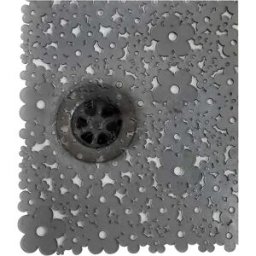 Tecnomat TAPPETO PER LAVELLO FLOWER 29x31 cm IN VINILE TRASPARENTE