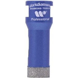 Workdiamond FRESA DIAMANTATA Ø 20 mm PER CERAMICA GRES GRANITO MARMO ATTACCO M14F A SECCO