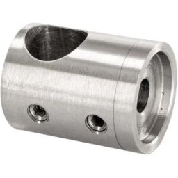 Pro_metal_design REGGITONDINI INOX 316 CON BASE PIANA PER TUBO 40x40 mm CON FORO PASSANTE Ø 12,2 mm 5 PEZZI