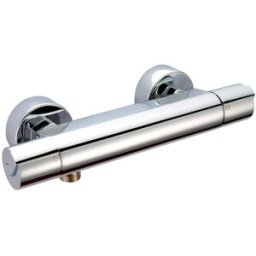 Huber MISCELATORE DOCCIA ESTERNO TERMOSTATICO LODGE OTTONE CROMATO CARTUCCIA CERAMICA Ø 40 mm