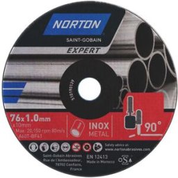 Symantec 5 DISCHI ABRASIVI EXPERT Ø76 mm SPESSORE 1,00 mm FORO 10 mm TAGLIO METALLO E INOX