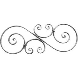 Pro_metal_design MODULO FERRO VERTICALE TONDO 14 mm 340x900 mm PER CANCELLI E RECINZIONI