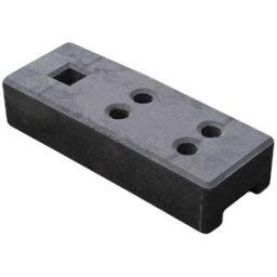 Tecnomat BASAMENTO IN GOMMA RICICLATA 70x25x13 cm FORO PER TUBO ⌀ 43 mm