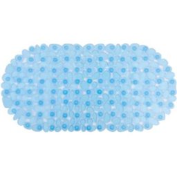 Tecnomat TAPPETO DOCCIA VASCA KORE OVALE 67,5x34,5 cm ANTISCIVOLO IN PVC TRASPARENTE BLU