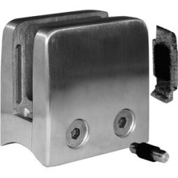 Pro_metal_design PINZE FERMAVETRO INOX 316 PER TUBO TONDO Ø 42,4 mm SPESSORE 12,76 mm 4 PEZZI