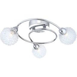 Globo SPIRALE CLIO 3 FARETTI VETRO/MET 33W G9 ECOALOGENE DIMENSIONI Ø 33 cm