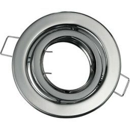 Intec_fan GHIERA A INCASSO REFLEX TONDA COLORE CROMO ORIENTABILE 15° PER GU10 O MR16 Ø 100 mm