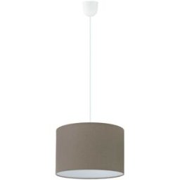 Eglo SOSPENSIONE ROSSANO 1xE27 FINO A 60W POLICARBONATO E TESSUTO TAUPE Ø 290x1380 mm