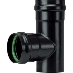 Save Fumisteria TUBO A T PELLET SAVE Ø 80 mm F/F NERO PORCELLANATO SPESSORE 1,2 mm