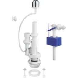 Tecnomat MECCANISMO PNEUMATICO CON GALLEGGIANTE AD ENTRATA LATERALE 3/8'' PER VASO MONOBLOCCO