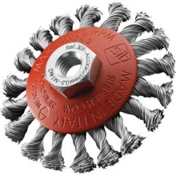 Sit SPAZZOLA TRECCIA 95 mm FILO ACCIAIO A MAZZETTI RITORTI AL CARBONIO ATTACCO M14