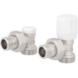 Poletti KIT VALVOLA E DETENTORE 1/2" A SQUADRA KV111 ATTACCO 3/4" EUROKONO TUBO PEX/RAME