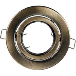 Intec_fan GHIERA A INCASSO REFLEX TONDA COLORE BRUNITO ORIENTABILE 15° PER GU10 O MR16 Ø 100 mm