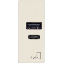 Vimar PRESA USB LINEA A+C 15W 3A 5V CANAPA 1 MODULO