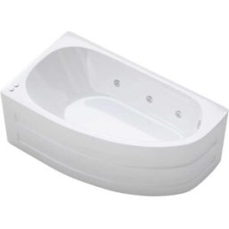 Luxtone VASCA IDROMASSAGGIO BN129 160x90 cm SINISTRA IN ACRILICO BIANCA PANNELLO ANGOLARE