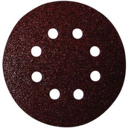 Grinco 10 DISCHI ABRASIVI Ø125 mm 8 FORI GRANA 80 ATTACCO A STRAPPO