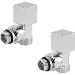 Poletti KIT VALVOLA E DETENTORE FIRST CUBE A SQUADRA 1/2'' CROMO ATTACCO 3/4 EK