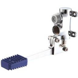 Tecnomat RUBINETTO A PEDALE 1 INGRESSO E 1 LEVA INSTALLABILE A PAVIMENTO E PARETE SOLO FREDDA