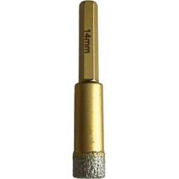 Symantec FRESA DIAMANTATA EXPERT Ø14 mm CERAMICA GRES GRANITO MARMO ATTACCO ESAGONALE A SECCO