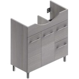 Tecnomat BASE PER LAVABO 2 CASSETTI E 2 ANTE SPACE LARIX CON PIEDINI 75x81,5x34,4 cm (LxHxP)