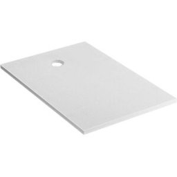 Tecnomat PIATTO DOCCIA IN MARMORESINA BIANCO 80X140 cm H 3 cm PILETTA Ø 90 mm