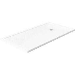 Tecnomat PIATTO DOCCIA SERIE MADISON MARMORESINA COLORE BIANCO 70X120 cm H 3,5 cm PILETTA Ø 90 mm