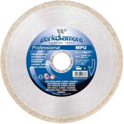 Workdiamond DISCO DIAMANTATO Ø180 mm CORONA CONTINUA PER GRES PER TAGLIAPISTRELLE
