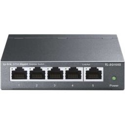 SWITCH DESKTOP TP-LINK 5 PORTE TL-SG105S RJ45 10/100/1000 Mbps SCOCCA IN ACCIAIO