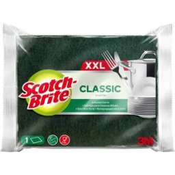 3M SPUGNA SCOTCH BRITE CLASSIC XXL SPUGNA GIALLA E FIBRA VERDE MISURA XXL 6 PEZZI