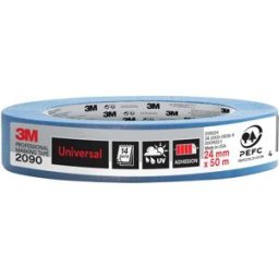 3M NASTRO MASCHERATURA 2090 24mm x 50m BLU WASHI INTERNO ESTERNO SUPERFICI LISCE/POCO RUVIDE
