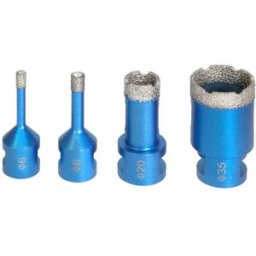 Kapriol SET FRESE DIAMANTATE Ø6-8-20- 35 mm PER GRES E CERAMICA USO INTENSIVO