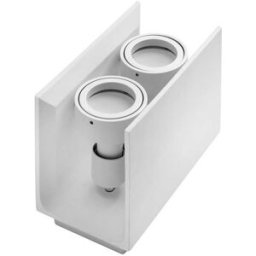 Tecnico_sforzin PLAFONIERA GESSO ELIDE MEDIA SFORZIN BLANK DESIGN STUDIO ATTACCO 2xGU10 MISURE 170x90x104 mm