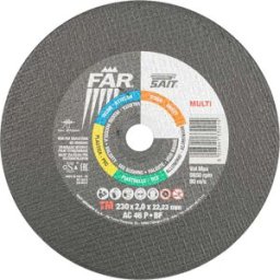 Sait DISCO ABRASIVO FAR ACP46 Ø230 mm SPESSORE 2,0 mm TAGLIO VELOCE MULTIMATERIALE