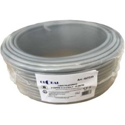 Tecnomat CAVO TELEFONICO 2 COPPIE TRR 2x2x0,6+T GRIGIO MATASSA DA 25 m