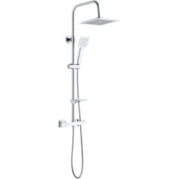 Aquapro COLONNA DOCCIA ACQUAPRO CUADRATRE 1GETTO CROMO SOFFIONE ABS 240x240 mm MISCELATORE TERMOSTATICO