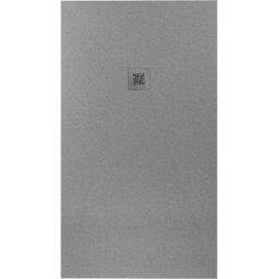 Tecnomat PIATTO DOCCIA NATURE EFFETTO PIETRA IN MARMORESINA GRIGIO 70x140 cm H 2,7 cm PILETTA Ø 90 mm