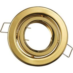 Intec_fan GHIERA A INCASSO REFLEX TONDA COLORE ORO ORIENTABILE 15° PER GU10 O MR16 Ø 100 mm